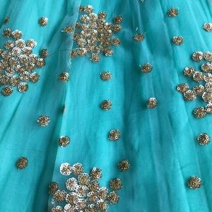 Gown skirt with custom hand work